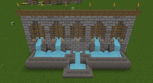 Wall of Fountains, single sided